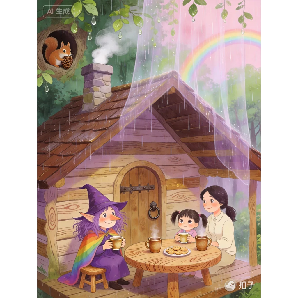 雨中的小木屋茶会