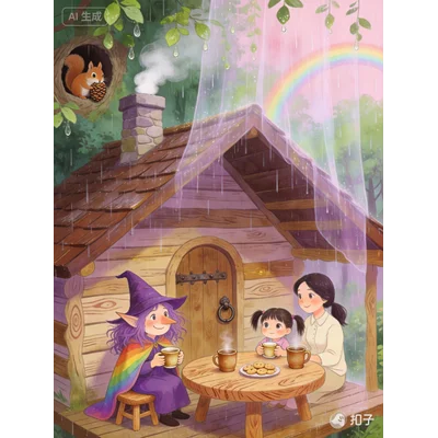 雨中的小木屋茶会