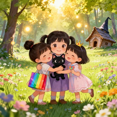 小黑猫玩偶的回家之旅